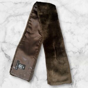 Faux Fur Mocha Chocolate Brown Scarf/Wrap